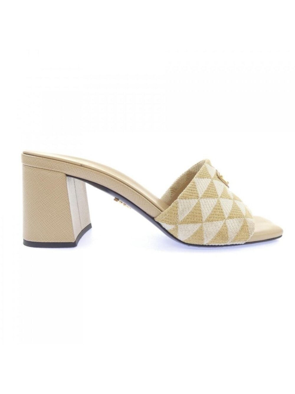 Prada Triangle Logo Sandals